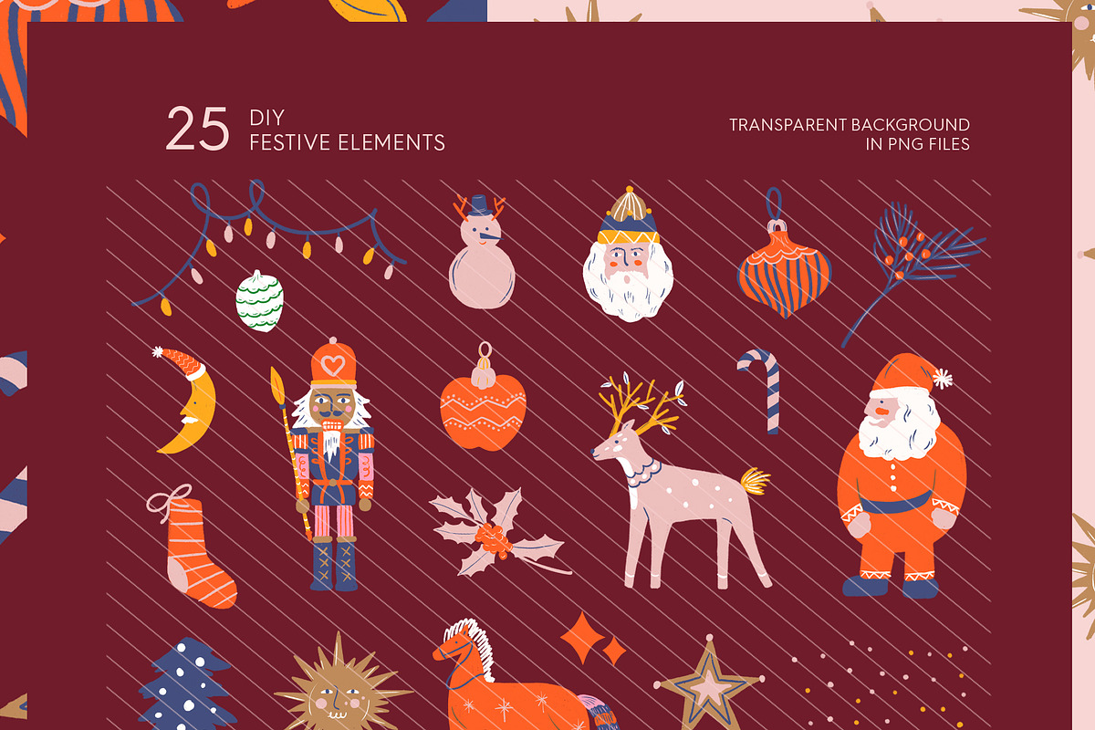 Merry Christmas and festive bundles, an Illustration by Manimanisa (Photo 7 of 10)