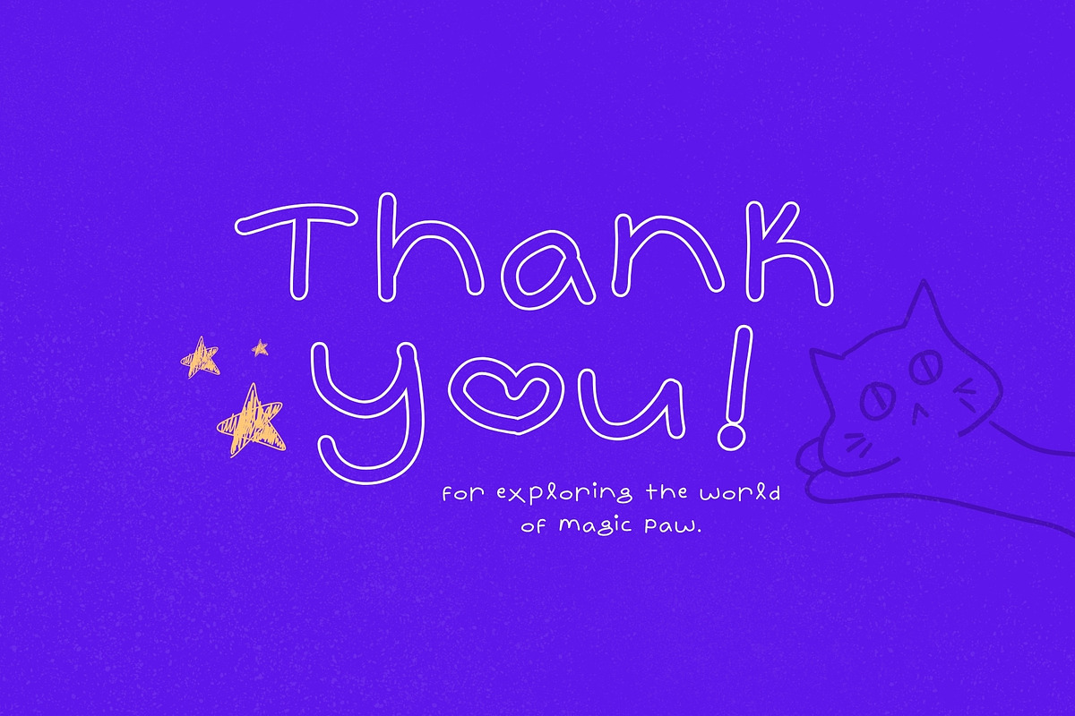 Magic Paw Cute Handwriting, a Handwritten Font by Sloulyfe (Photo 9 of 9)