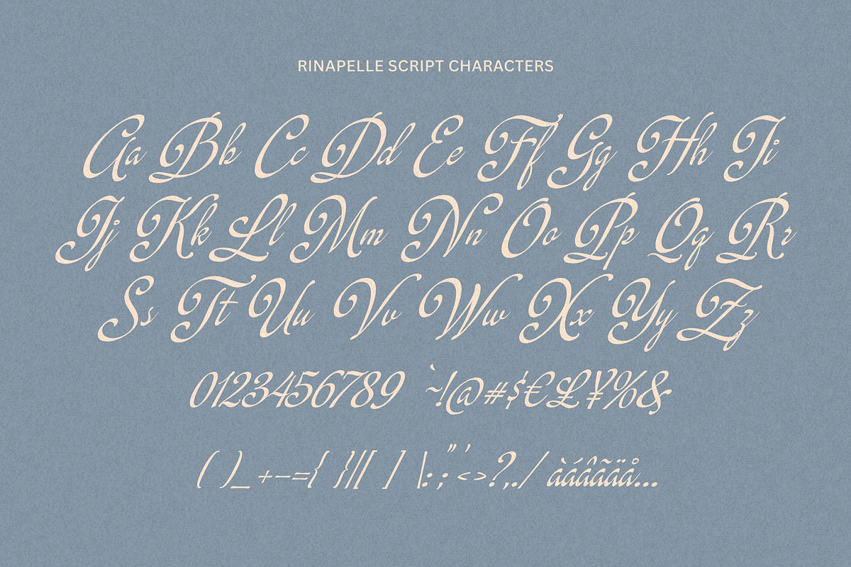 Rinapelle - Vintage Script Font, a Script Font by Get Studio (Photo 13 of 15)
