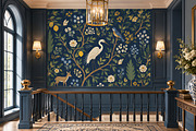 Midnight Heron | Botanical Wallpaper, a Wallpaper Graphic by by creative paper (Thumbnail 9 of 15)