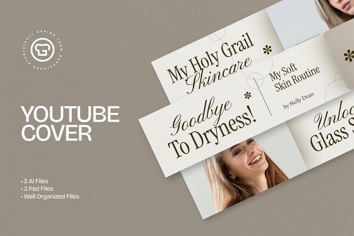 Beauty Vlogger Youtube Cover, a Design Template by graphicook (Photo 1 of 3)