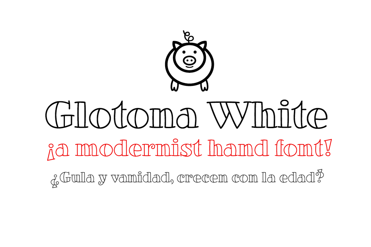 Glotona Black & White fonts preview 8