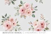 Romantic Roses (Png) Elements, a Background Graphic by by creative paper (Thumbnail 5 of 10)