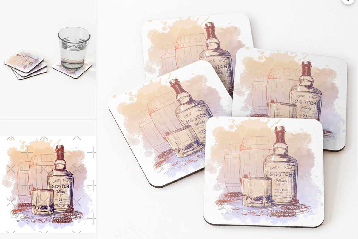 WHISKEY DESIGN SET - COLOR EDITION, an Object Graphic by AntonPix Studio (Photo 4 of 4)