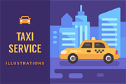 Taxi service illustration set, a Technology Illustration by Ivan Dubovik (Thumbnail 1 of 6)