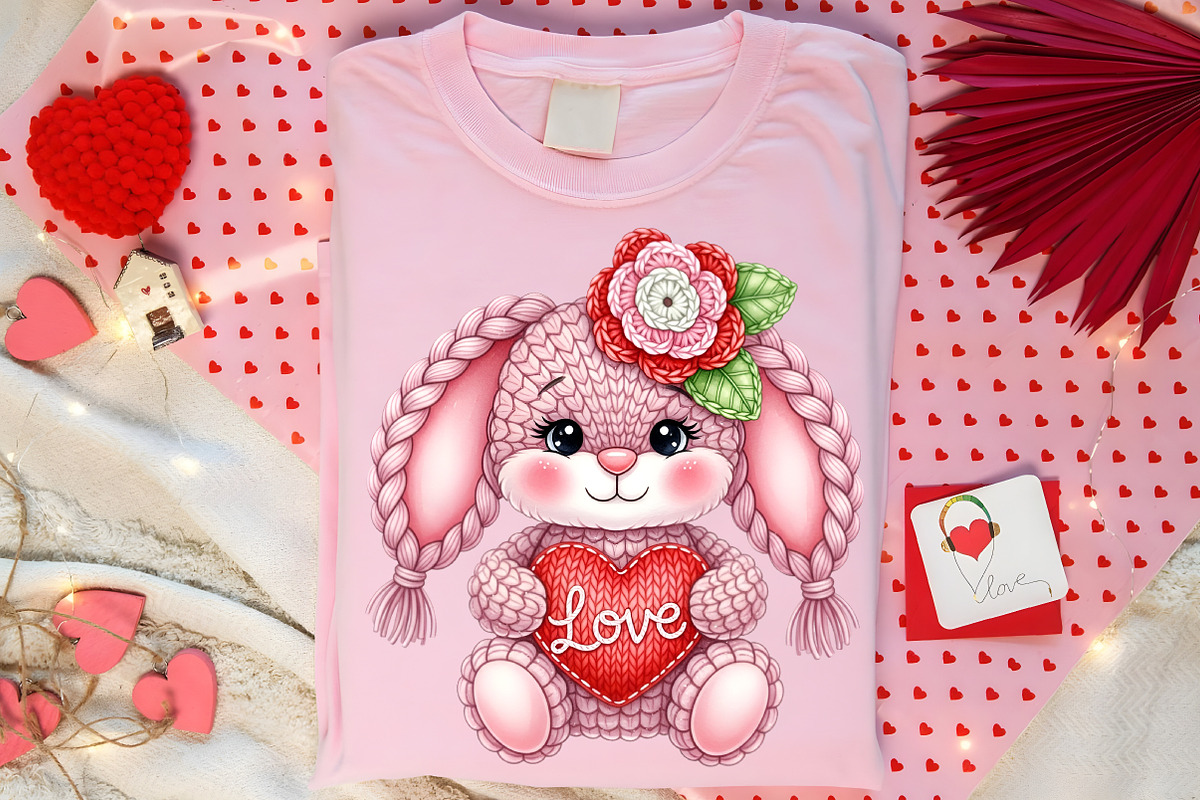Faux Yarn Valentine Bunny Png, an Illustration by Canvas Craft (Photo 6 of 6)