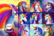 Unicorn Oil Paintings, an Animal Illustration by pixaroma (Thumbnail 2 of 9)