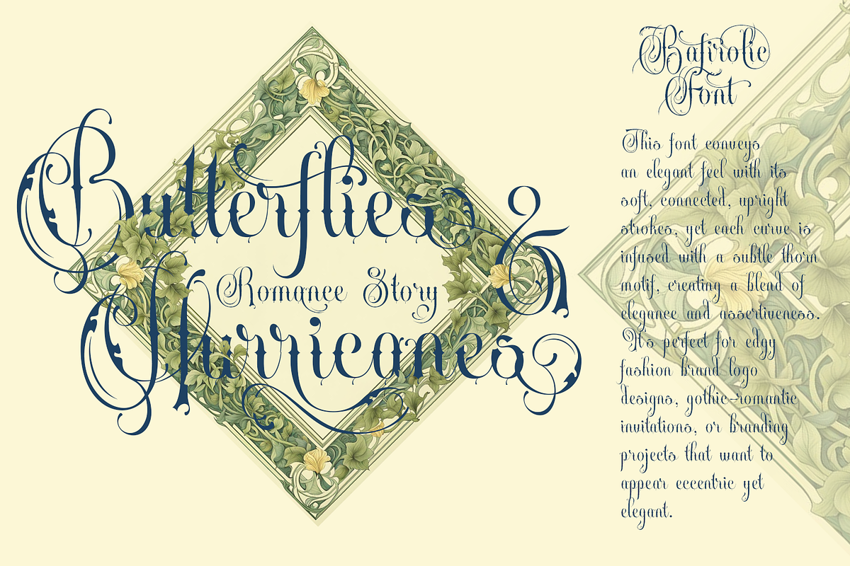 Bafirolic Classic Script, a Script Font by TypeClassHeroes (Photo 7 of 10)