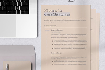 High-End CV and Cover Letter Mauve