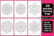 Mandala Coloring Book Pages, a Pattern Graphic by mirajeee (Thumbnail 3 of 4)