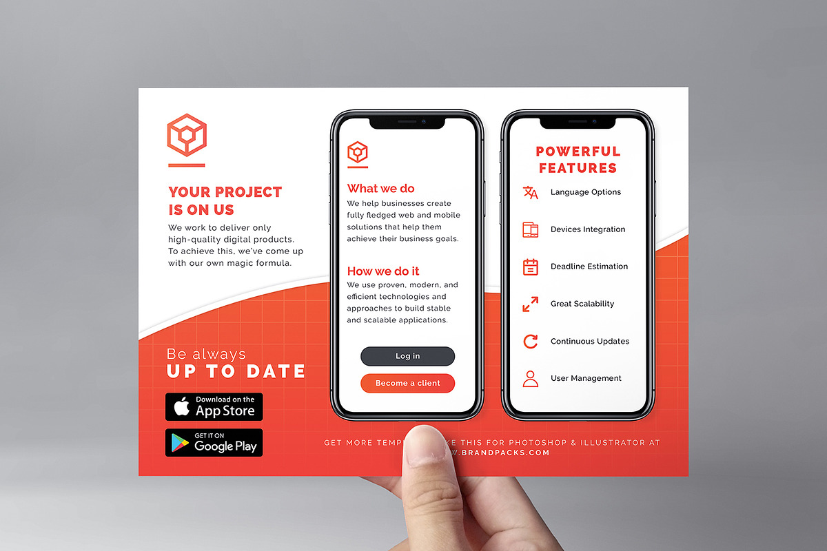Mobile App Templates Pack v2, a Brochure Template by BrandPacks (Photo 6 of 14)