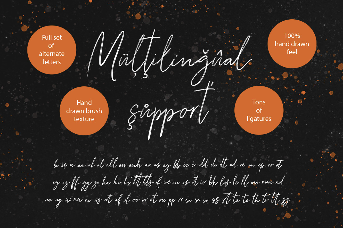 Knights Inn. Textured brush font. preview 3
