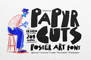 Papyrcuts - Poster Art Font, a Handwritten Font by ikiiko (Thumbnail 1 of 7)
