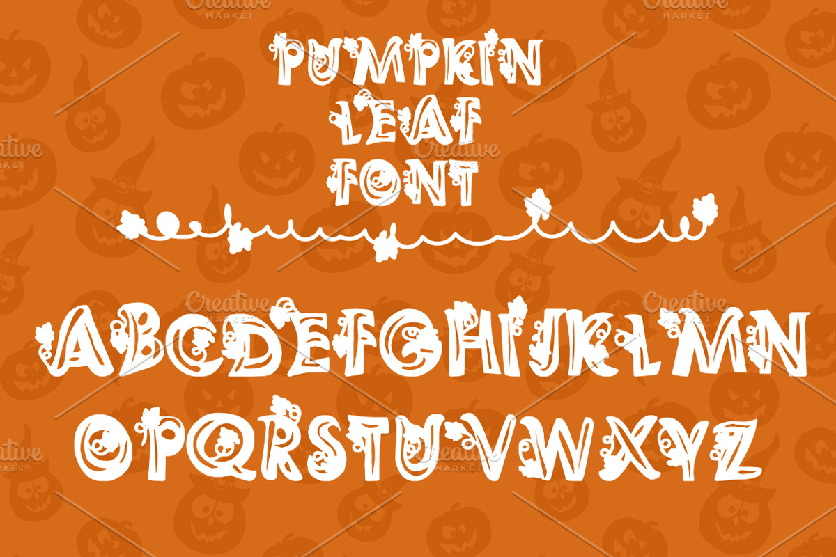 PUMPKIN LEAF FONT preview 2