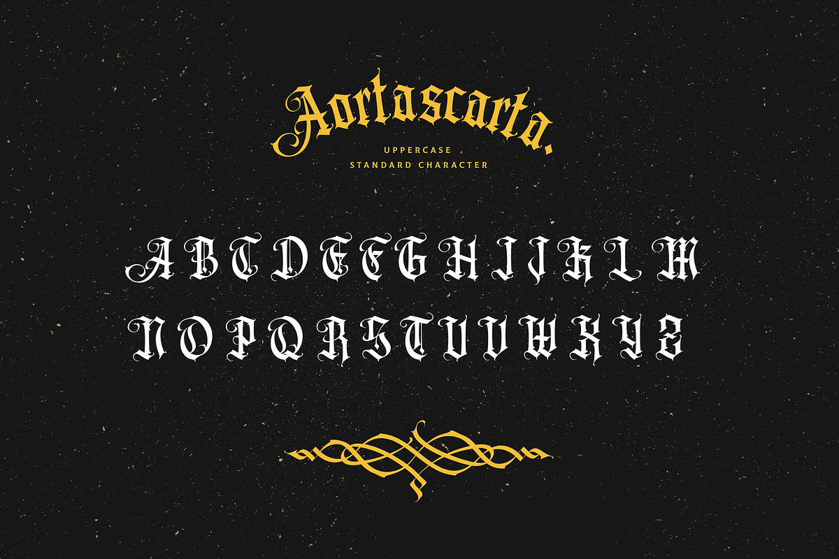 Aortascarta, a Blackletter Font by ilhamtaro (Photo 9 of 13)