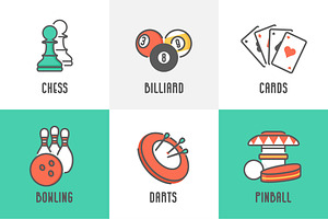 9 Casino and Leisure Games Icons