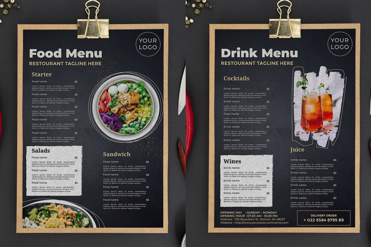 Restaurant Menu, a Flyer Template by imadeDesign (Photo 2 of 3)
