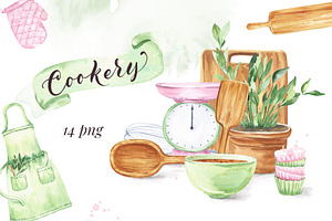 Watercolour Cookery Set