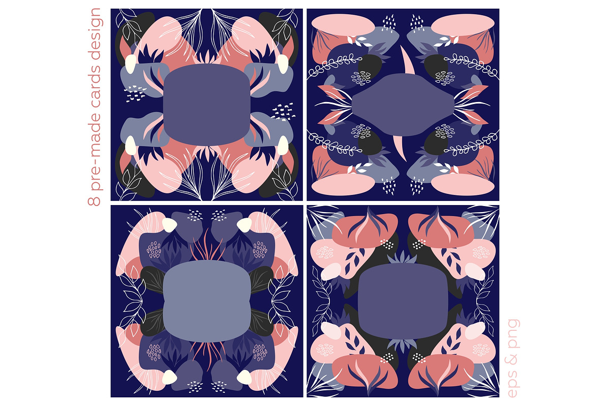 Floral abstract bundle. Botanic set., a Pattern Graphic by lisa_kalev (Photo 15 of 24)