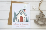 Watercolor Christmas house clipart, an Illustration by CreationArt (Thumbnail 3 of 6)