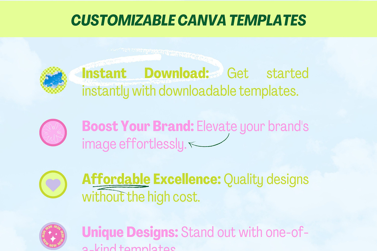 Bold Instagram Icon Templates, a Social Media Template by Hell Yeah Designs (Photo 4 of 4)