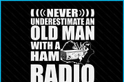 Old Man Ham Radio Dad SVG PNG, an Object Graphic by Creativeusart (Thumbnail 2 of 4)