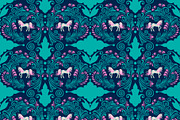 Unicorn Garden. Seamless pattern, a Pattern Graphic by sovarina (Thumbnail 1 of 3)