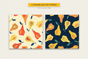 Sweet Pears Seamless Pattern Set, a Pattern Graphic by Irina Ostapenko (Thumbnail 2 of 5)