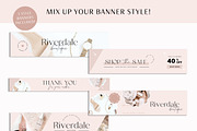 Etsy Shop Kit Pink Banners, a Branding & Logo Template by Macarons and Mimosas (Thumbnail 5 of 9)