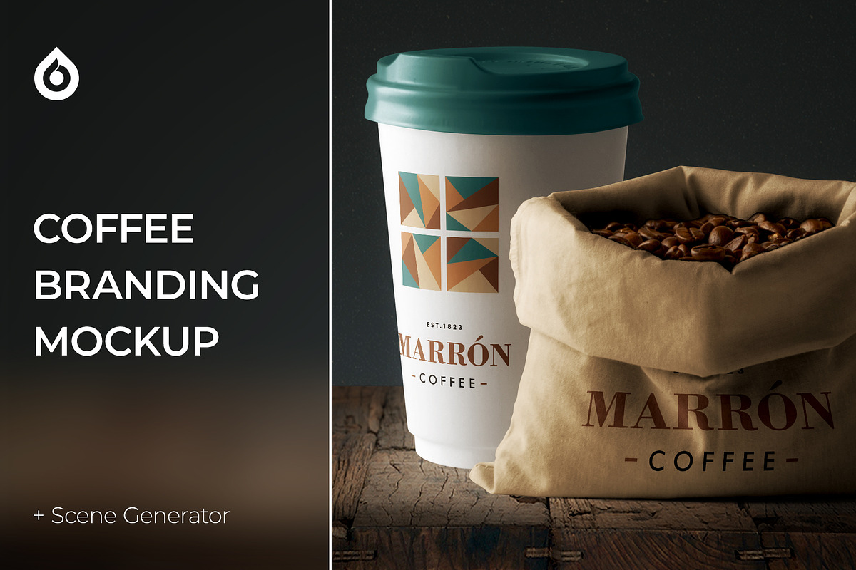 Coffee Branding Stationery Mockup, a Packaging Mockup by AY Mock-Ups (Photo 1 of 12)