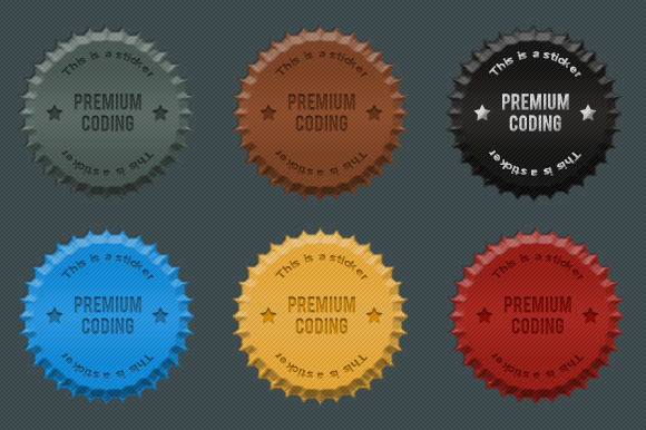 Fancy Cork Stickers / Badges preview 2