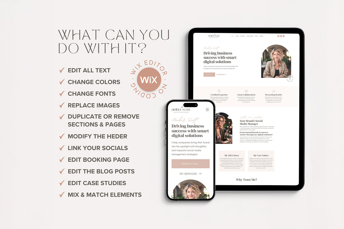 Wix Template Social Media Manager preview 7