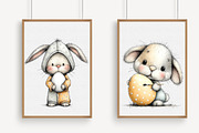 Cute Easter Bunny Clipart, an Illustration by Libby Wishes (Thumbnail 6 of 9)