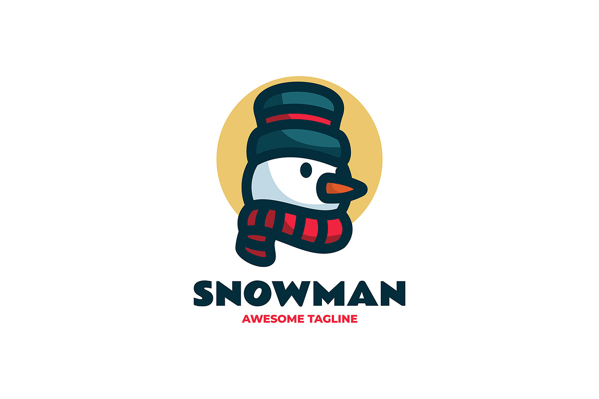 Snowman Mascot Cartoon Logo, a Branding & Logo Template by Artnivora.Std