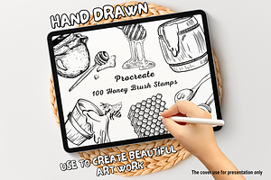 100 Honey Procreate Stamps