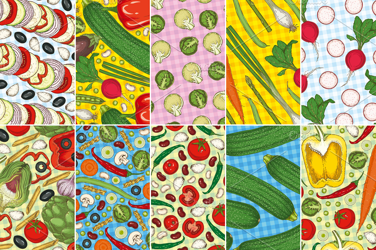 Food Seamless Patterns Collection, a Pattern Graphic by DeepFuze (Photo 8 of 8)