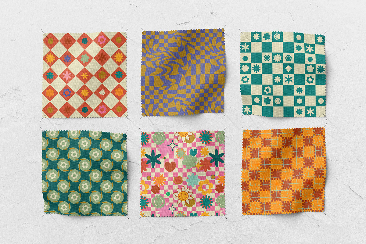 Retro Groovy Patterns, a Pattern Graphic by SunnyAfternoons
