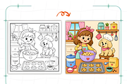Cozy Dog and Me Cute Cozy Coloring, a Decorative Illustration by Design Station (Thumbnail 7 of 7)