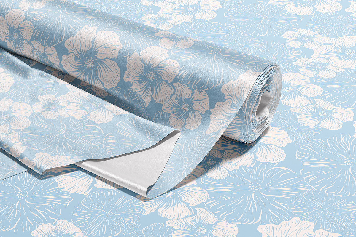 Swirl Flowers | Vector Print, a Wallpaper Graphic by MalyskaStudio (Photo 7 of 13)