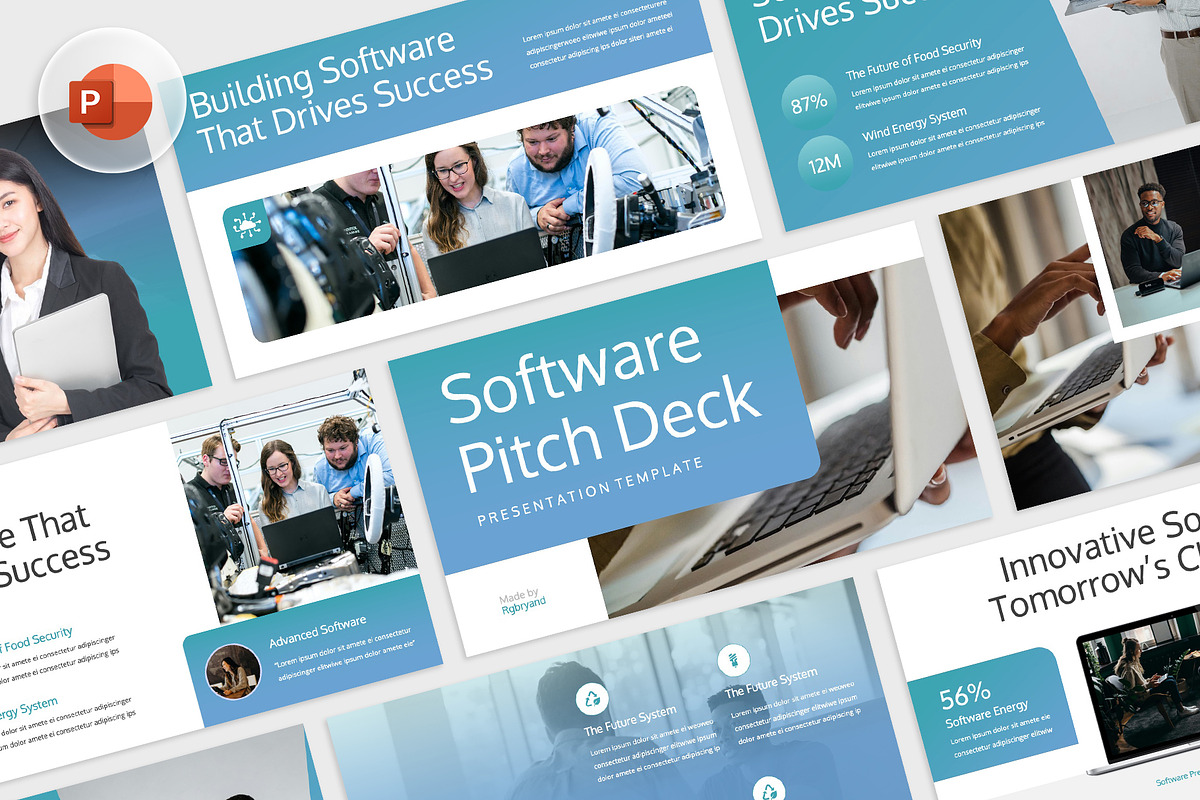 Software Pitch Deck Powerpoint, a Presentation Template by rgbryand (Photo 1 of 7)