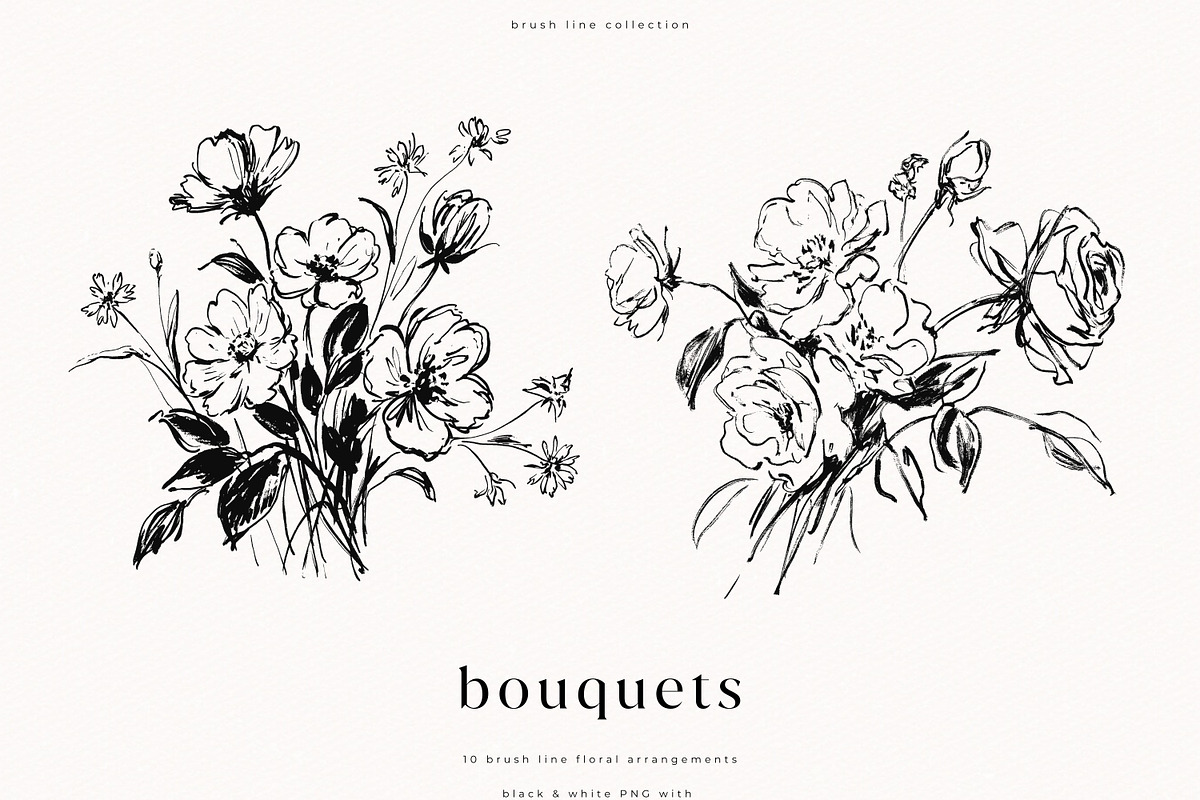 Hand Drawn Bouquets, a Decorative Illustration by PeDe Designs (Photo 4 of 10)
