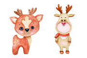 Watercolor Christmas deer and bears, an Animal Illustration by Olha's watercolor (Thumbnail 6 of 8)