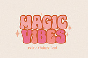Magic Vibes Retro Vintage Font, a Script Font by BarcelonaShop (Thumbnail 1 of 10)