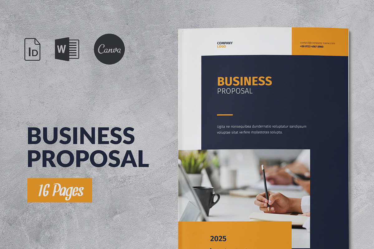 Canva Business Proposal, a Brochure Template by Sabin (Photo 1 of 7)