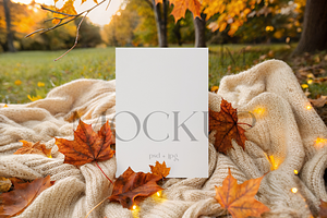 Autumn Greeting Card Mockup