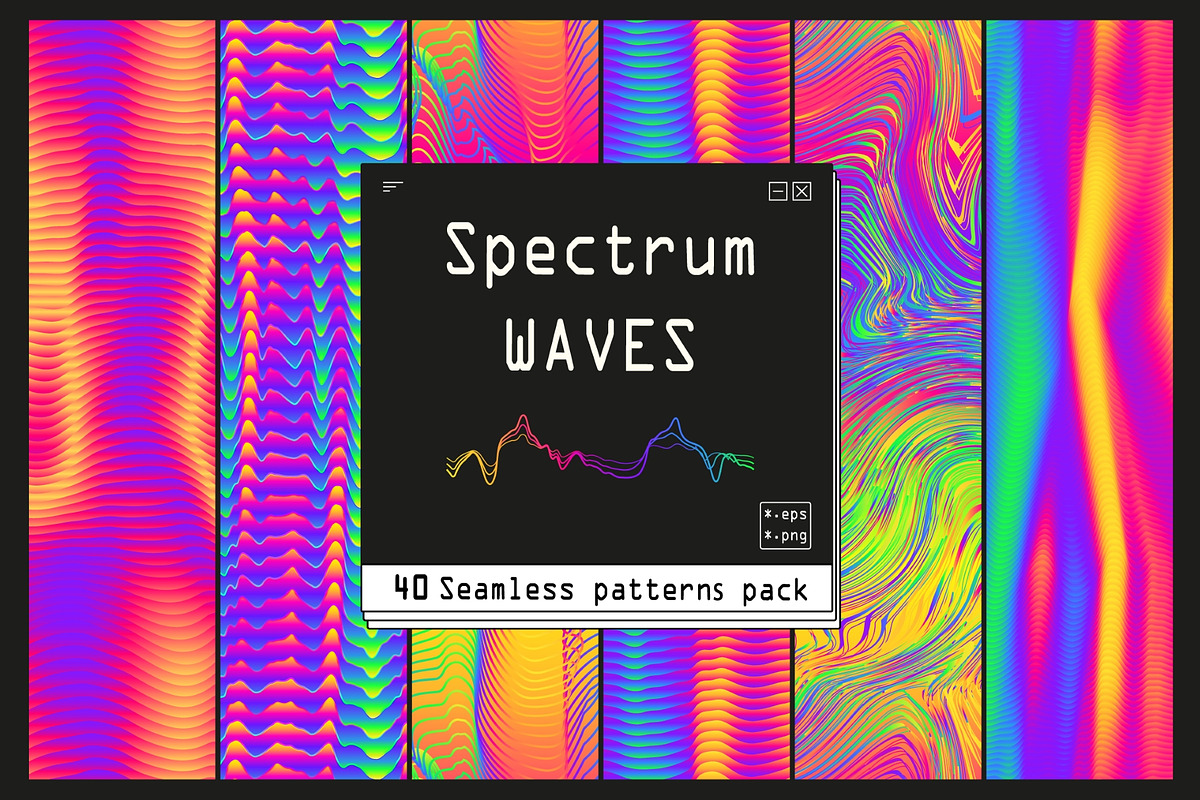 Spectrum lines patterns., a Pattern Graphic by Gudiny (Photo 1 of 7)