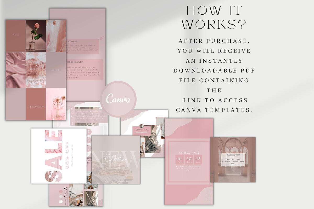 Pink Instagram Canva Mega Bundle, a Social Media Template by BRANDcontent (Photo 5 of 8)