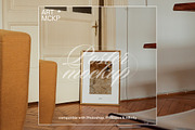 Gold Din A Art frame interior mockup, a Merchandise Mockup by MCKP*ME (Thumbnail 3 of 3)