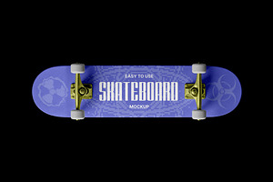 Skateboard Mockup with Wheels, a Product Mockup by Design Squad