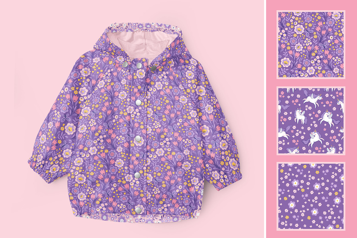 Flowers and Unicorns Patterns, a Pattern Graphic by Nataliia Toporovska (Photo 6 of 12)